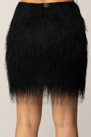 Twin-set Minigonna con Piume 252TT2302 NERO