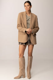 Aniye By Minigonna Gwen a Pieghe Stampata MOKA CHECK