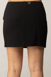 Twin-set Minigonna In Cady con Fiocco 252TP2305 NERO