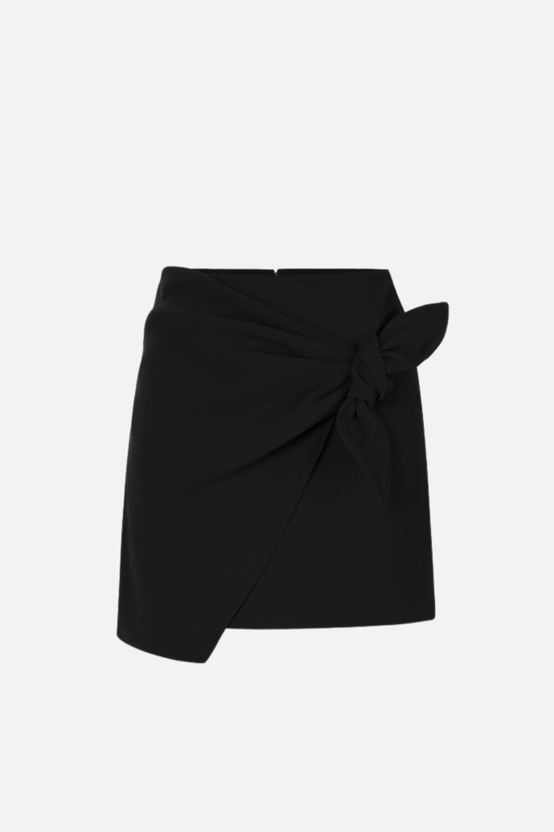 Elisabetta Franchi Minigonna In Crêpe Leggero con Fiocco GO19966E2 NERO