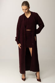 Patrizia Pepe Minigonna In Maglia con Logo Fly 2G1034 K293 PURPLE RED