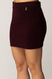 Patrizia Pepe Minigonna In Maglia con Logo Fly 2G1034 K293 PURPLE RED