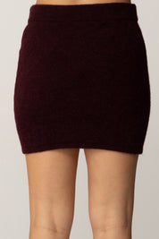 Patrizia Pepe Minigonna In Maglia con Logo Fly 2G1034 K293 PURPLE RED