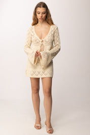 Aniye By Minigonna In Maglia Pointelle con Coulisse 185511 FAIRY MILK :PE26