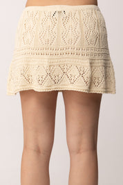 Aniye By Minigonna In Maglia Pointelle con Coulisse 185511 FAIRY MILK :PE26
