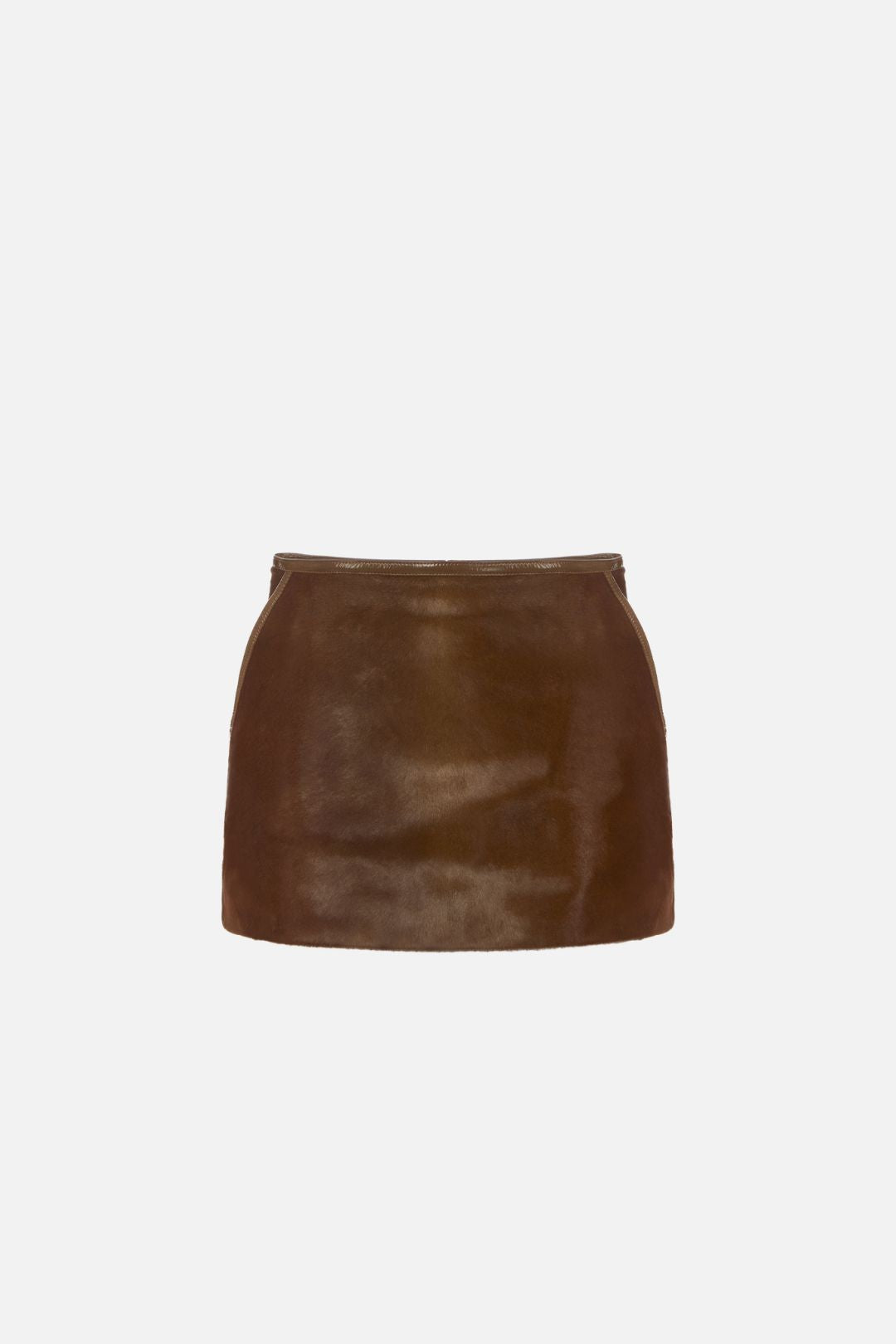 Elisabetta Franchi Minigonna In Pelle Bovina Effetto Cavallino GP05G68E2 SIGARO