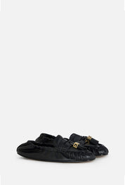 Elisabetta Franchi Mocassini In Nappa con Morsetto Logo SA26M62E2 NERO