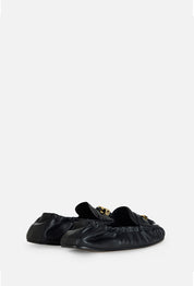 Elisabetta Franchi Mocassini In Nappa con Morsetto Logo SA26M62E2 NERO