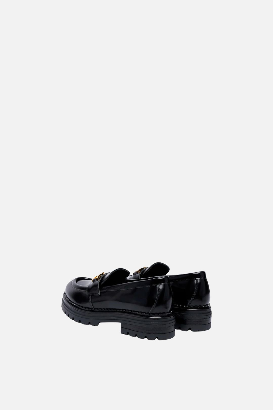 Elisabetta Franchi Bambina Mocassini Lucidi con Suola Carrarmato F4A4-E0644-1259999- NERO