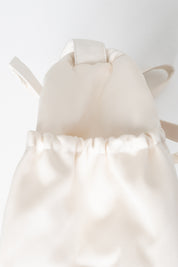 Elisabetta Franchi Bambina Mum Bag In Duchesse con Ricamo Logo ENBO0270RA016 MILK