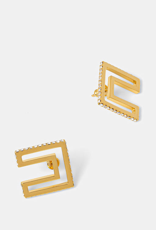 Elisabetta Franchi Orecchini con Strass OR77A62E2 ORO GIALLO