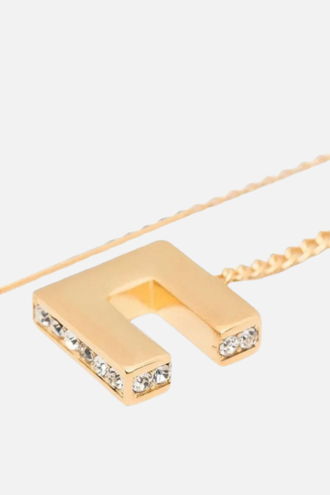Elisabetta Franchi Orecchini Passafilo con Catena, Cristalli e Logo OR33A66E2 ORO GIALLO