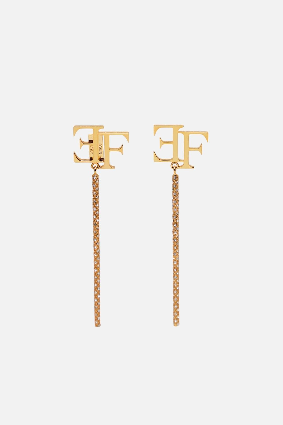 Elisabetta Franchi Orecchini Pendenti con Logo OR49A66E2 ORO GIALLO