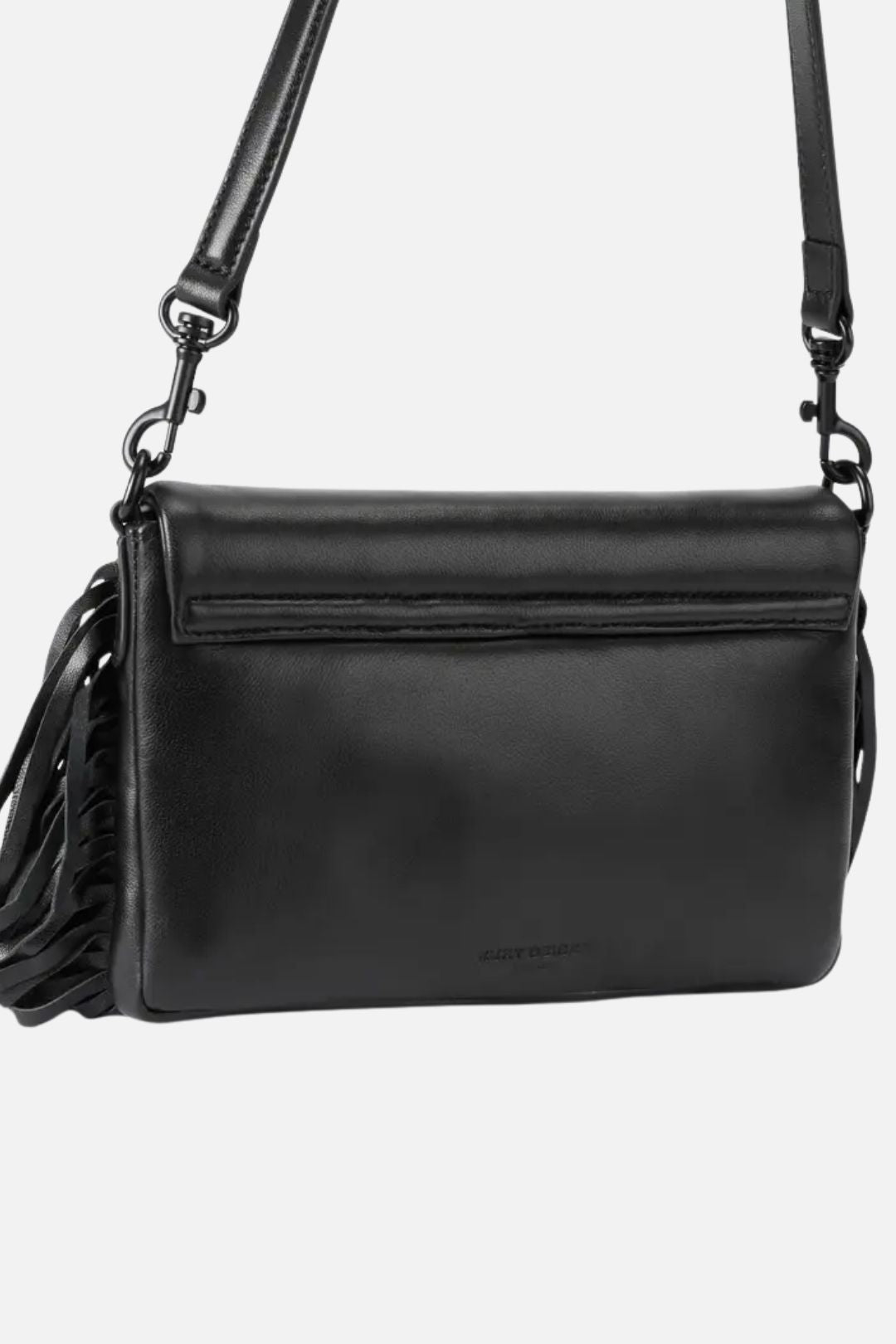 Kurt Geiger Oxford Fringe Drench Shoulder Bag In Pelle con Frange 5846300109 BLACK