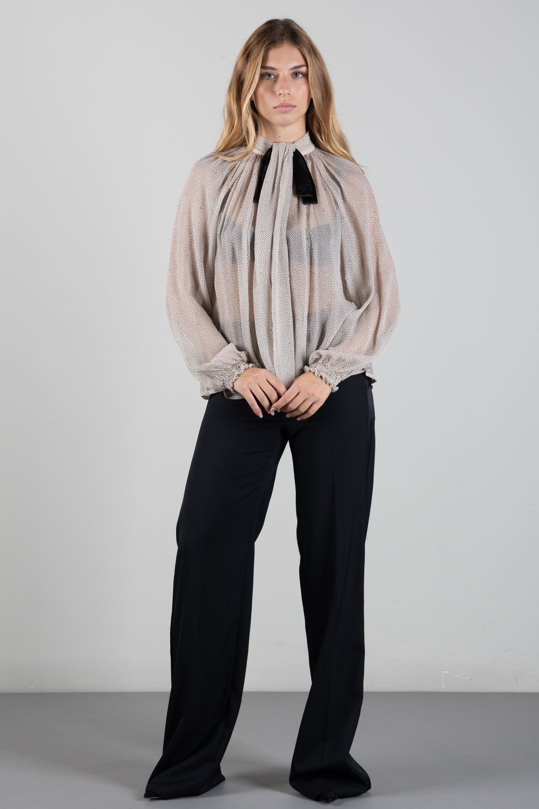 Elisabetta Franchi Pantalon Sartoriali i In Gabardina PA22868E2 NERO