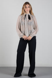 Elisabetta Franchi Pantalon Sartoriali i In Gabardina PA22868E2 NERO