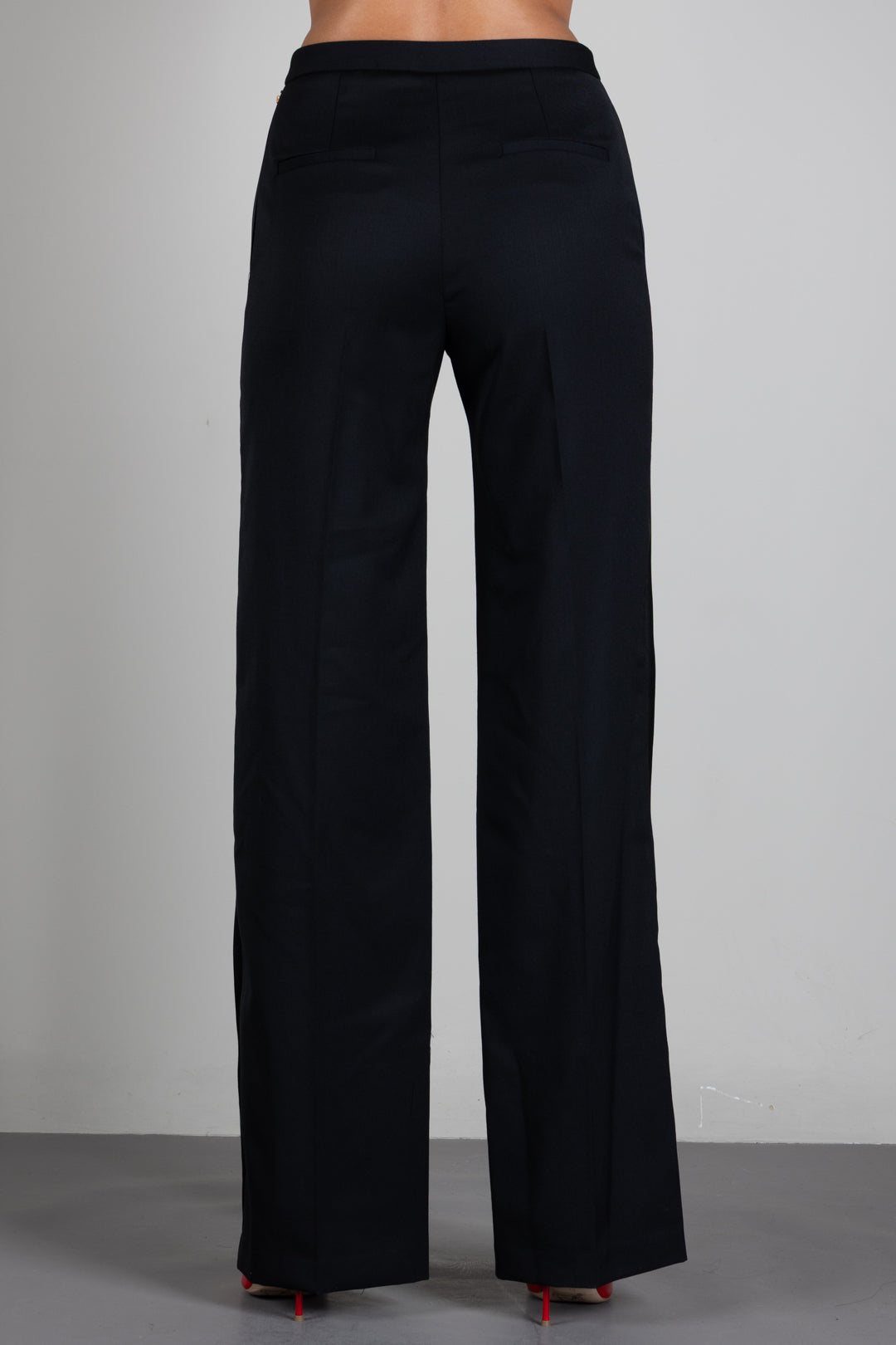 Elisabetta Franchi Pantalon Sartoriali i In Gabardina PA22868E2 NERO