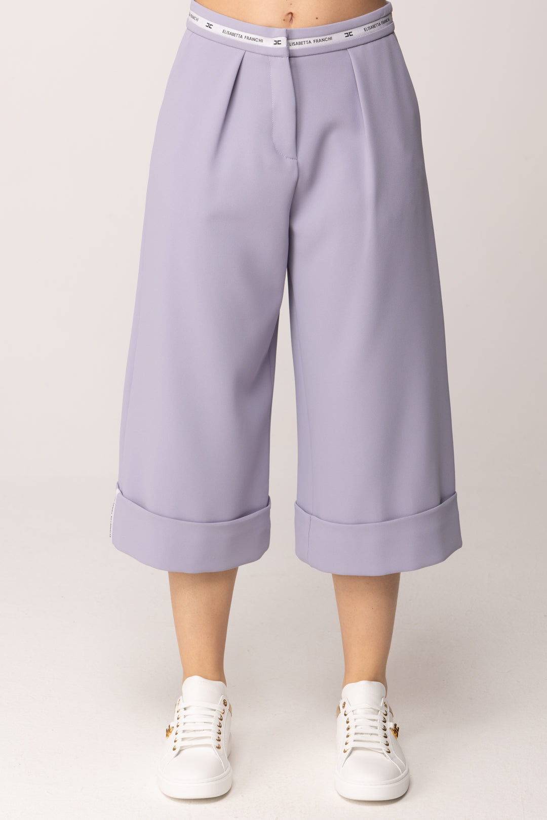 Elisabetta Franchi Bambina Pantalone Al Ginocchio con Nastro Logato EFPA3150GA022.8125