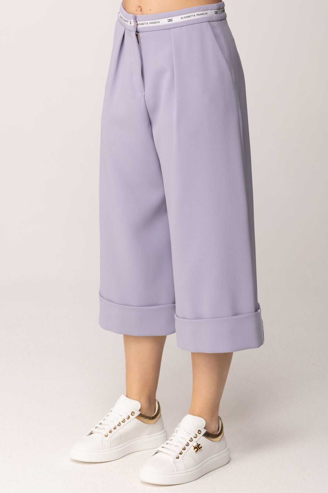 Elisabetta Franchi Bambina Pantalone Al Ginocchio con Nastro Logato EFPA3150GA022.8125