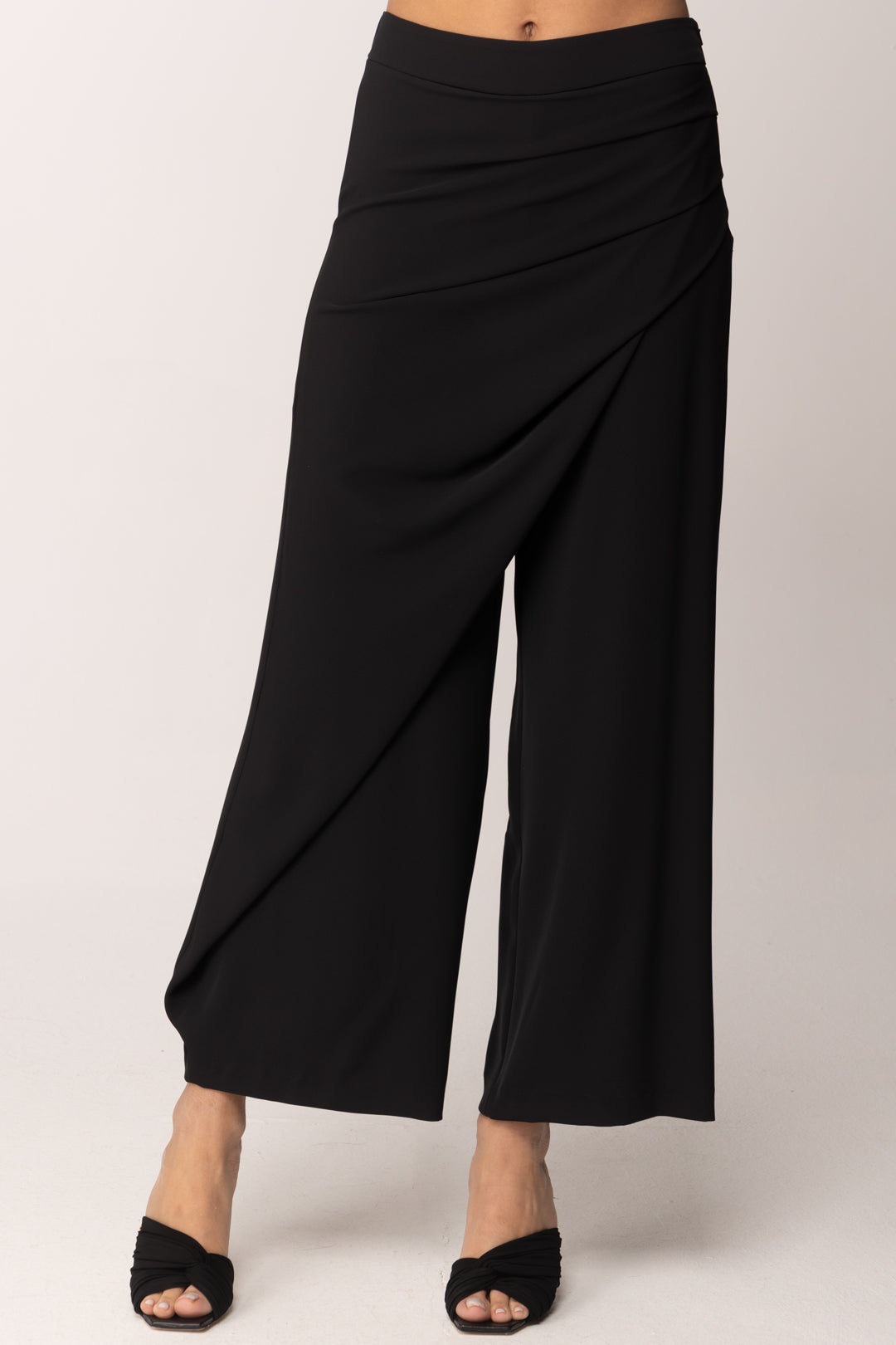 Hanita Pantalone Ampio con Drappeggio Laterale H.P6126.4558 NERO