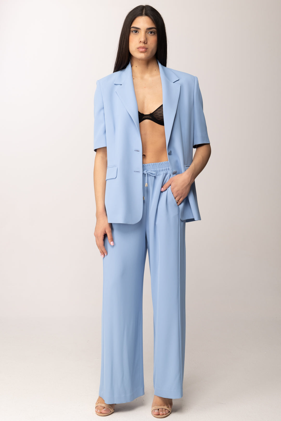 Hanita Pantalone Palazzo con Coulisse e Spacchi Laterali H.P1647U.4558 ICEBERG