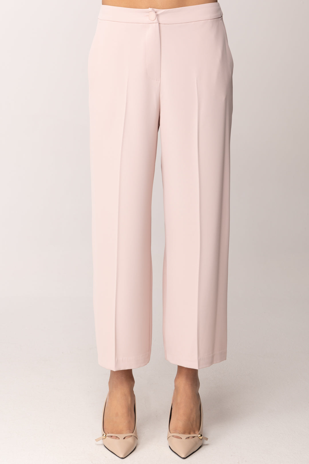 Hanita Pantalone Palazzo con Piega Centrale H.P1608.4558 ROSA QUARZO