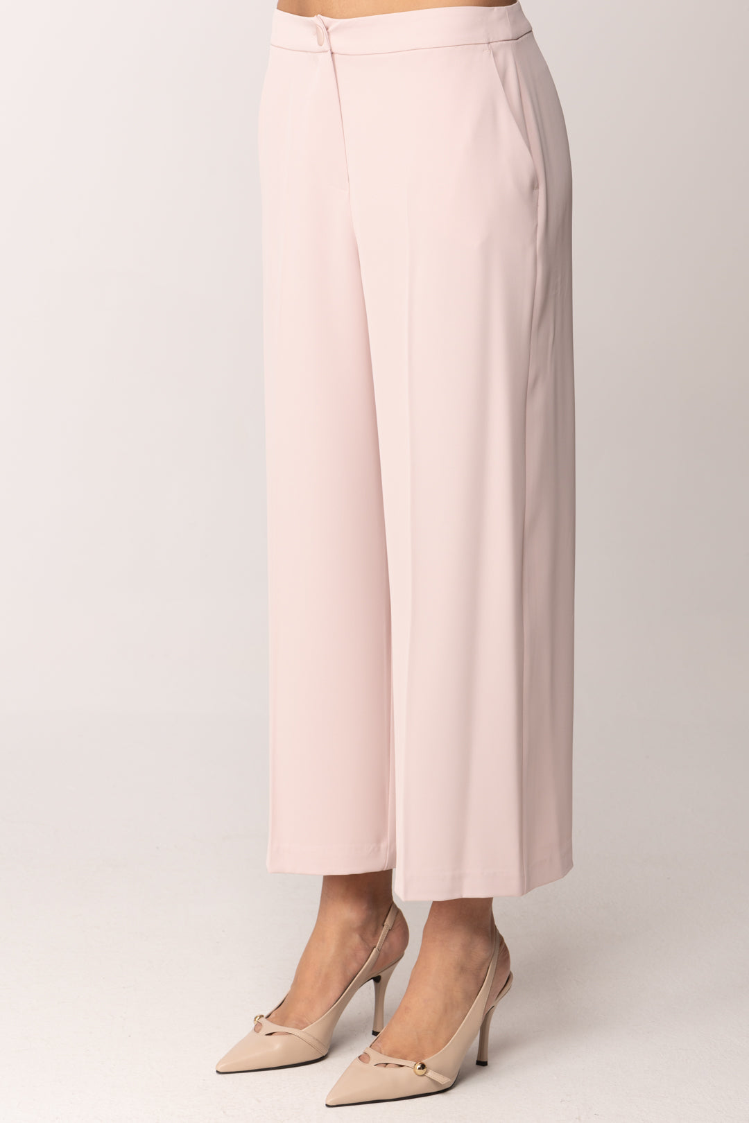 Hanita Pantalone Palazzo con Piega Centrale H.P1608.4558 ROSA QUARZO