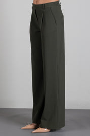 Patrizia Pepe Pantalone Palazzo con Pinces 8P0462 C8001 MYSTERIOUS GREEN