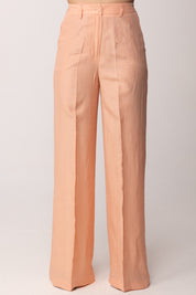 Hanita Pantalone Palazzo Fluido a Vita Alta H.P1639.4572 ROSA TRAMONTO