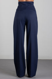 Patrizia Pepe Pantalone Sartoriale a Vita Alta con Righe Sottili 8P0474 C0238 HERRINGBONE GRAY