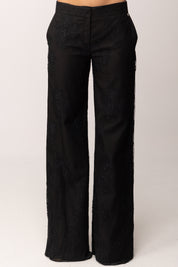 Aniye By Pantalone Silva Pizzo a Ricamo Floreale 185272 BLACK VINYL :PE26