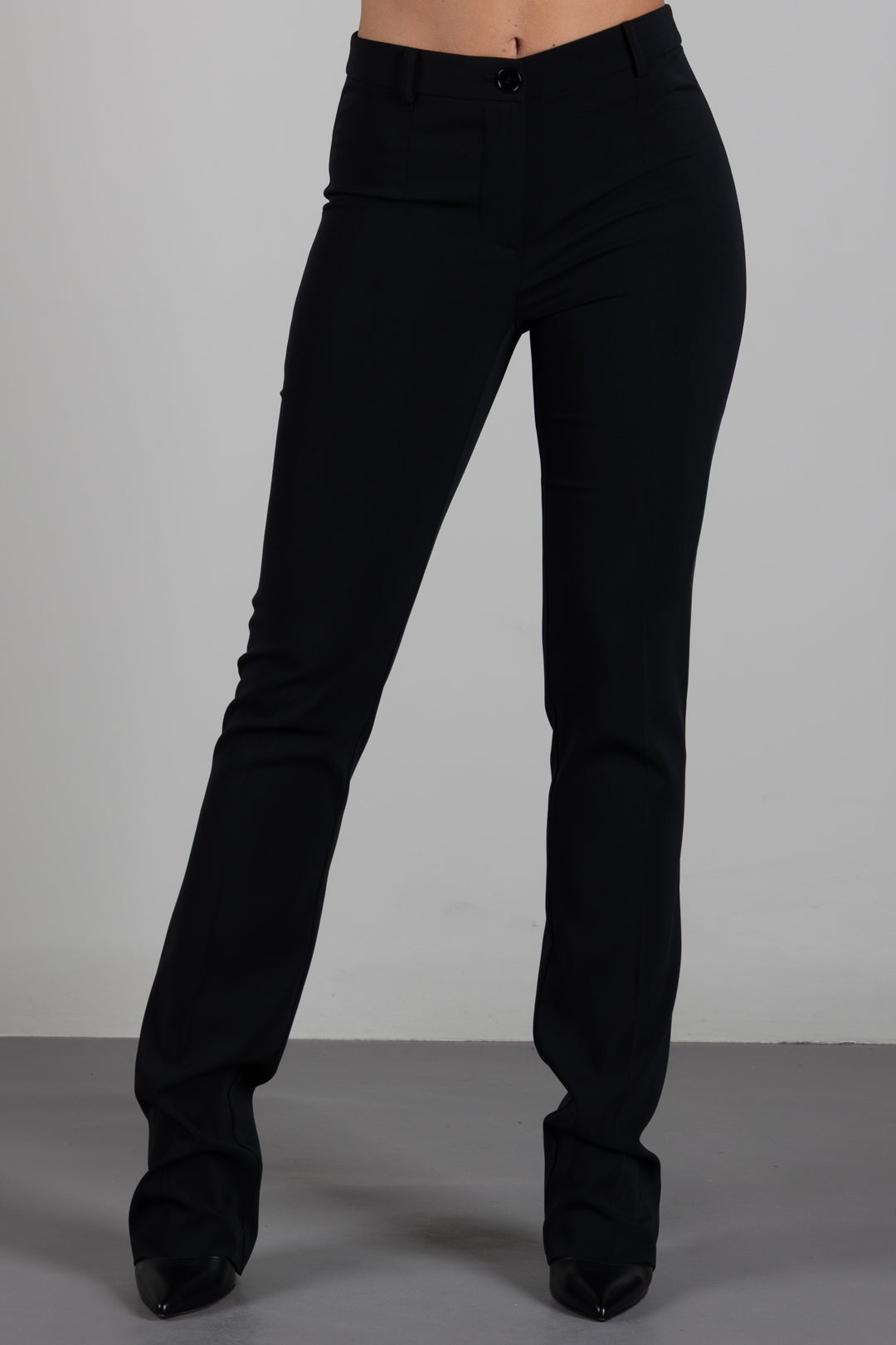 Patrizia Pepe Pantalone Slim Fit a Vita Alta 8P0620 A6F5 NERO
