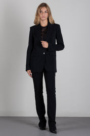 Patrizia Pepe Pantalone Slim Fit a Vita Alta 8P0620 A6F5 NERO