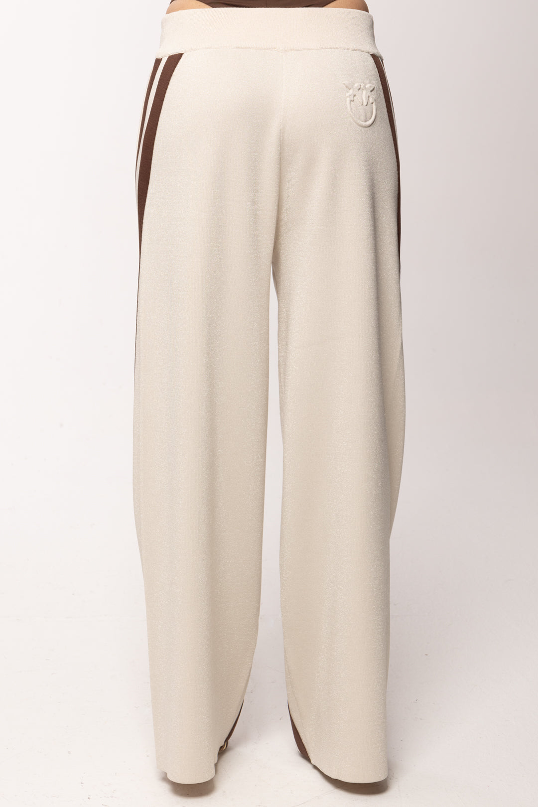 Pinko Pantaloni a Gamba Larga con Bande Laterali 106335 A34D C44
