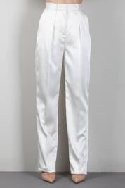 Elisabetta Franchi Pantaloni a Palazzo con Pinces PA18266E2 BURRO