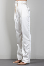 Elisabetta Franchi Pantaloni a Palazzo con Pinces PA18266E2 BURRO