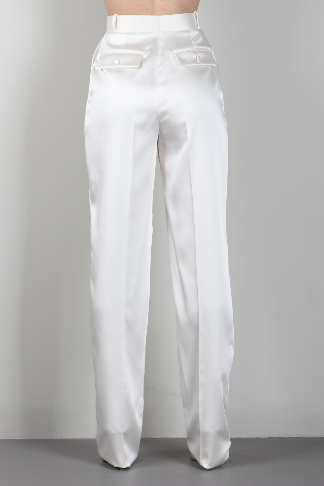 Elisabetta Franchi Pantaloni a Palazzo con Pinces PA18266E2 BURRO