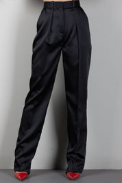 Elisabetta Franchi Pantaloni a Palazzo con Pinces PA18266E2 NERO