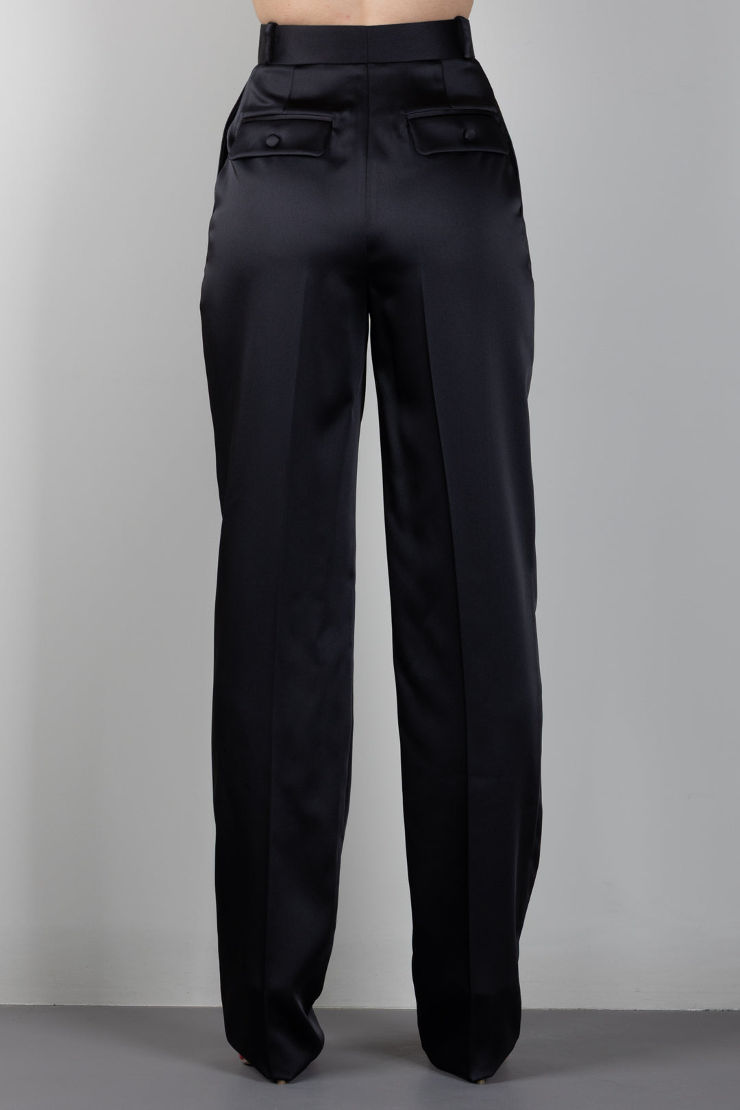 Elisabetta Franchi Pantaloni a Palazzo con Pinces PA18266E2 NERO
