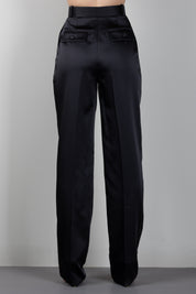 Elisabetta Franchi Pantaloni a Palazzo con Pinces PA18266E2 NERO