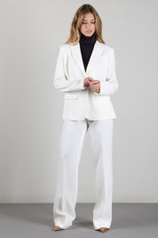 Twin-set Pantaloni a Palazzo In Crêpe 262TP2043 MADREPERLA