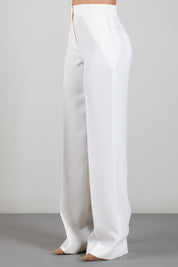 Twin-set Pantaloni a Palazzo In Crêpe 262TP2043 MADREPERLA