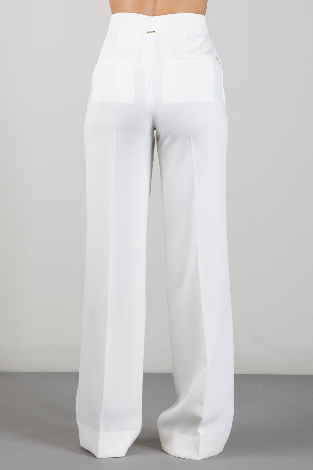 Twin-set Pantaloni a Palazzo In Crêpe 262TP2043 MADREPERLA