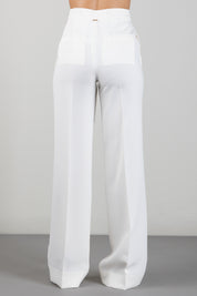 Twin-set Pantaloni a Palazzo In Crêpe 262TP2043 MADREPERLA