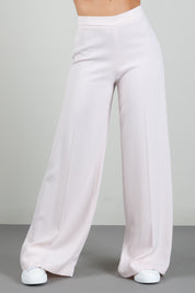 Elisabetta Franchi Bambina Pantaloni a Palazzo In Crêpe con Logo Tono Su Tono EFPA3340GA022.C063