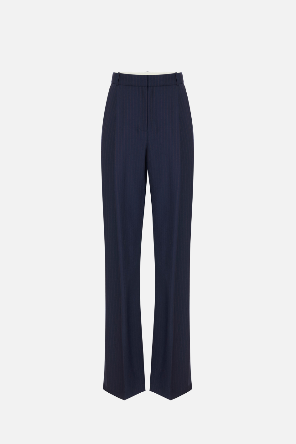 Elisabetta Franchi Pantaloni a Palazzo In Fresco Lana PA17666E2 BLU NOTTE/RED PASSIO