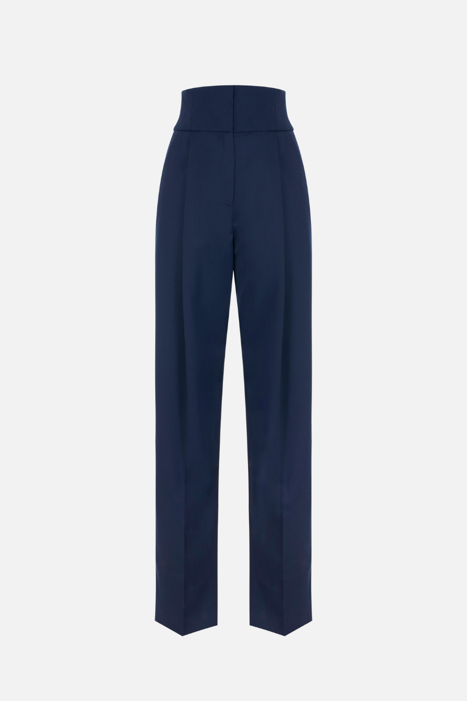 Elisabetta Franchi Pantaloni a Palazzo In Gabardina PA17966E2 NAVY