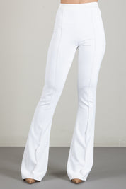 Elisabetta Franchi Pantaloni a Zampa In Crêpe Stretch PA19366E2 AVORIO