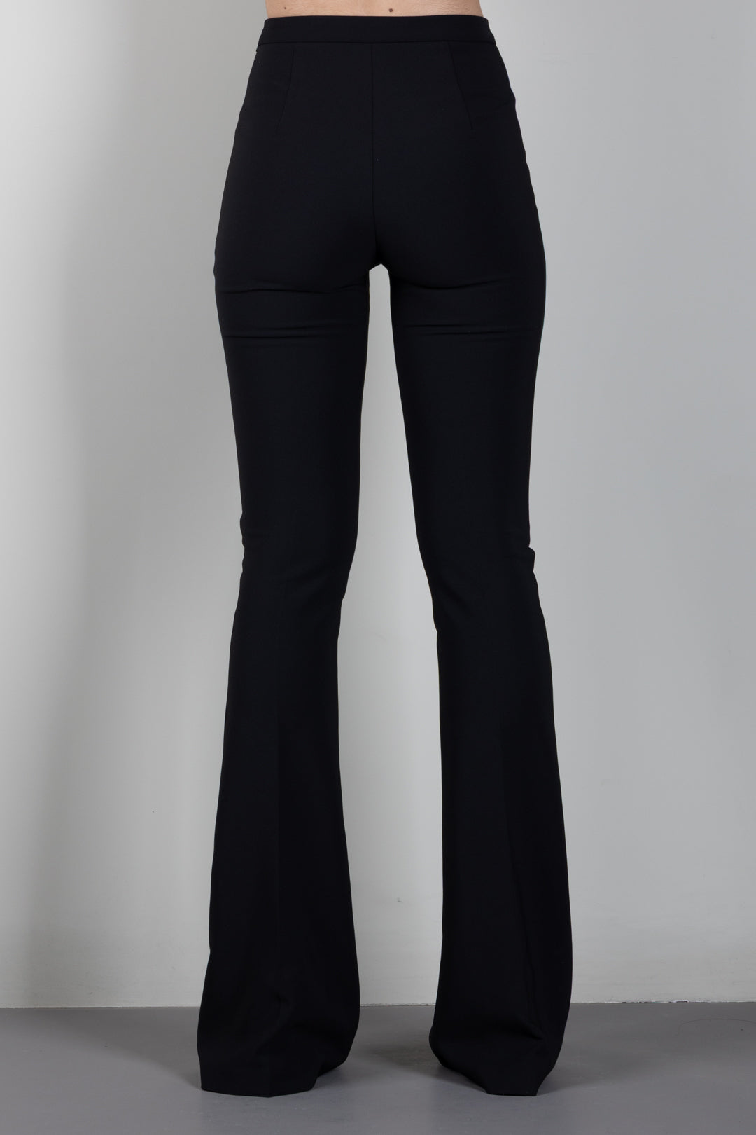 Elisabetta Franchi Pantaloni a Zampetta con Morsetto Logo PA19766E2 NERO
