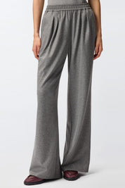 Pinko Pantaloni Ampi In Misto Lana con Vita Elasticizzata GRIGIO CORVO